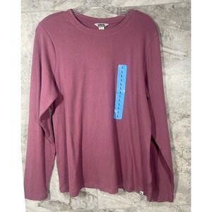 Eddie Bauer Women's NWT Long Sleeve Crewneck Tee Shirt Mauve Pink Size L
